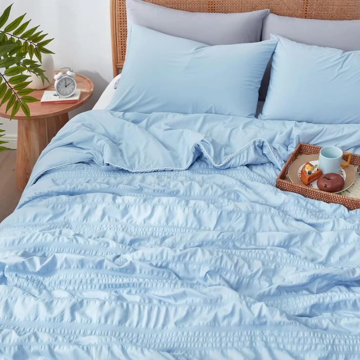 Tessuto trapuntato seersucker